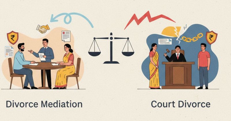 Choosing between mediation and court divorce in India