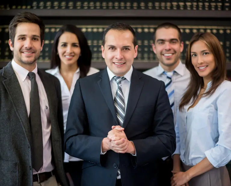 our team standing together image